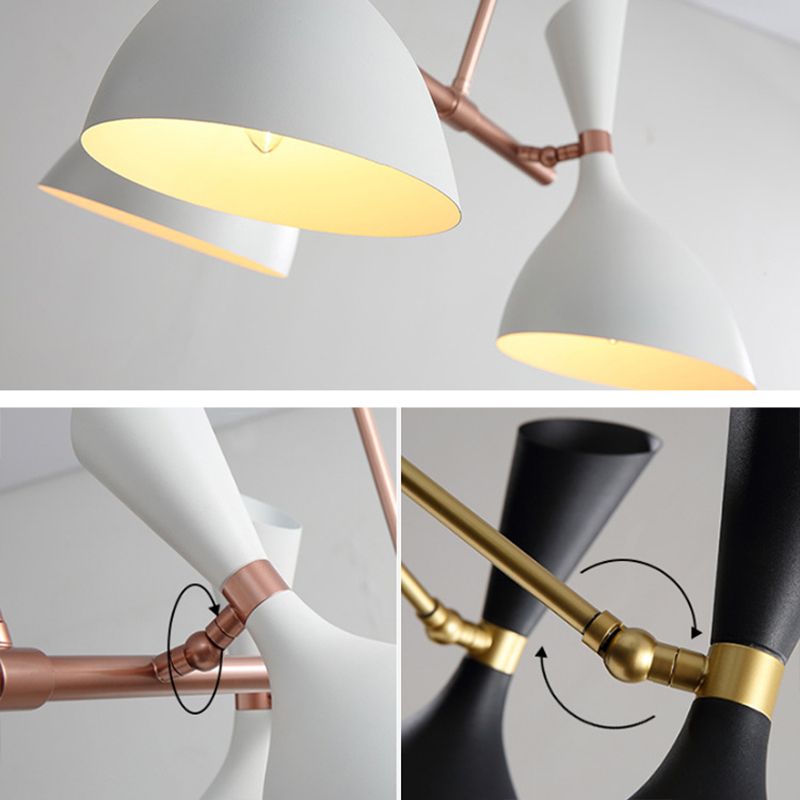 Noordse stijl hanglamp verlichting armatuur trompet plafond opgehangen armatuur met metalen schaduw