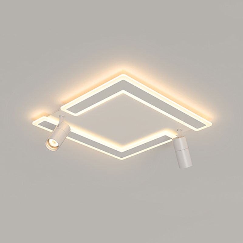 Plafonniers de simplicité blanche avec projecteurs Plafonnier encastré à LED