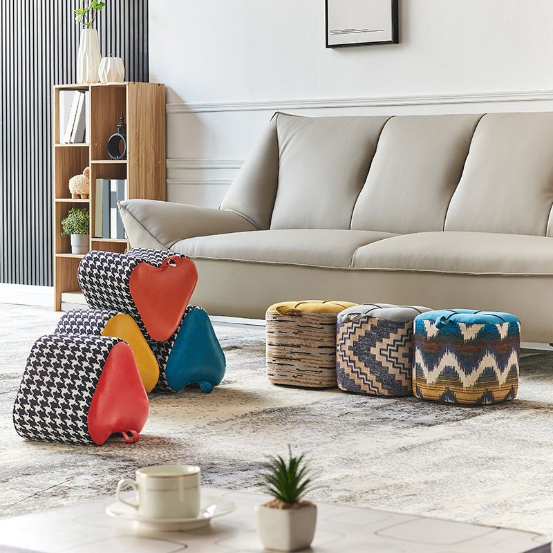 Fabric Standard Stool Modern Style Simple Household Foot Stool