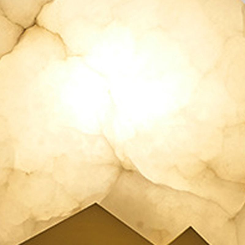 Modern Brass Wall Light Gold Round 8" High Wall Sconce Lamp for Bedroom