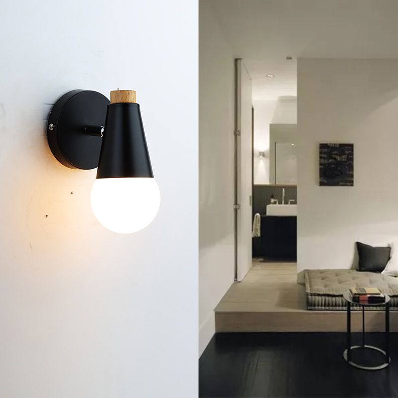 Modern Style Unique Shape Wall Sconce Metal 1 Light Wall Light for Bedroom