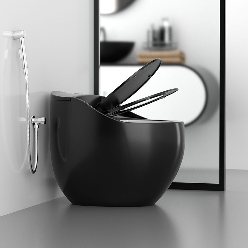 Modern Skirted Toilet Bowl Siphon Jet Toilet with Slow Close Seat for Bathroom