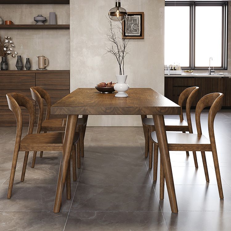 Modern 4 Legs Dining Room Solid Wood Dining Table for Dining Room