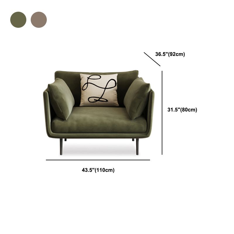 Contemporary Sofa CouchStandard Square Arm Settee Bench with Pillows
