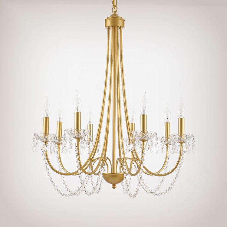 Cougie Éclairage suspendu Amérique de style American Multi-Head suspension avec une perle en cristal