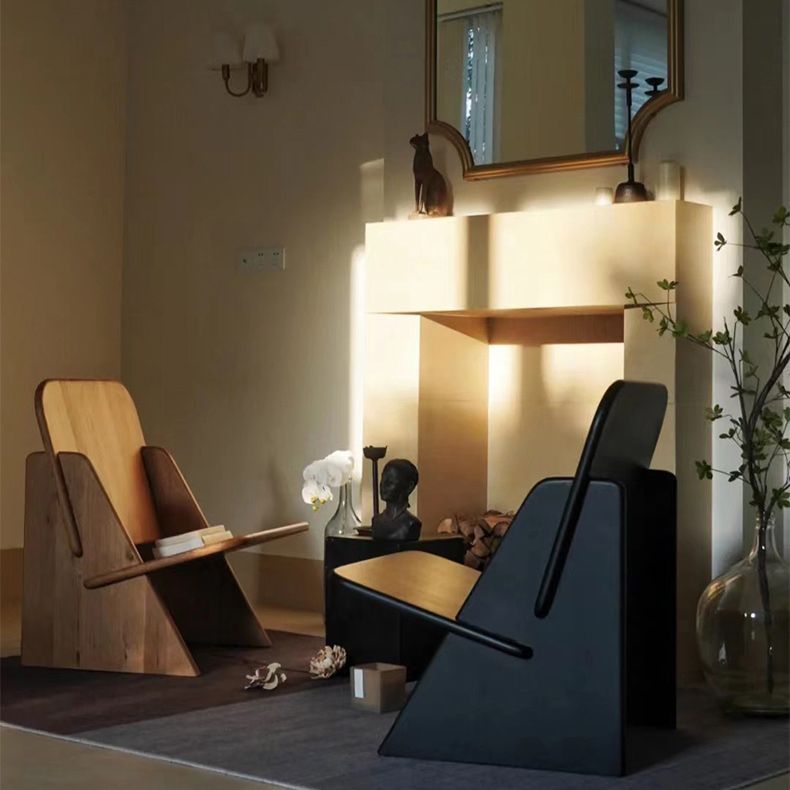 Scandinavian Living Room Lounge Chair Wooden Accent Room Chair