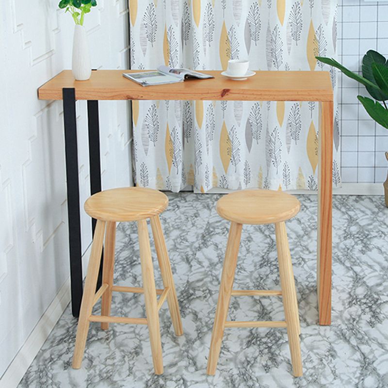 Industrial Solid Wood Bar Stool Backless Counter Stool for Bristol
