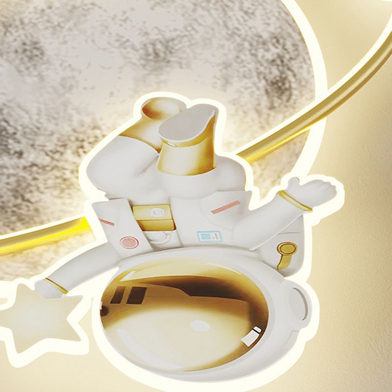 White Children Ceiling Light LED Flush Mount Lighting for Foyer