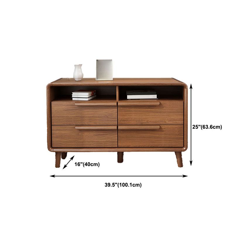 Bedroom Dresser Modern Solid Wood Storage Chest with Drawers