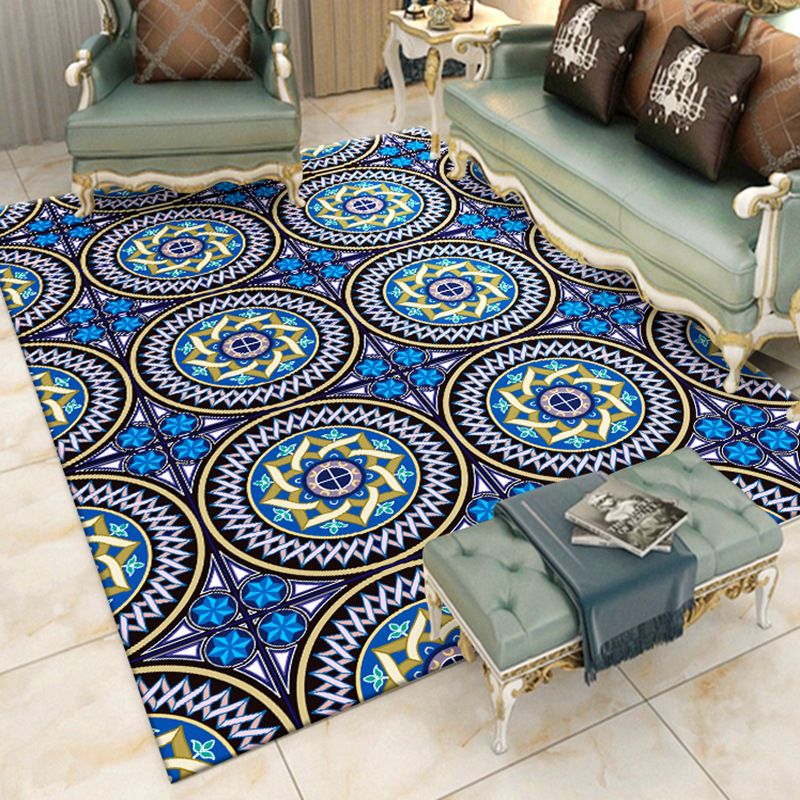 Rapis de salon américain multi-couleurs Southwestern Print Carpet Polypropylène Anti-Slip Machine Wasable Ratable