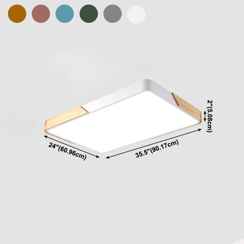 Plafonnier en forme de géométrie moderne en fer macaron, 1 lumière, encastré pour chambre à coucher