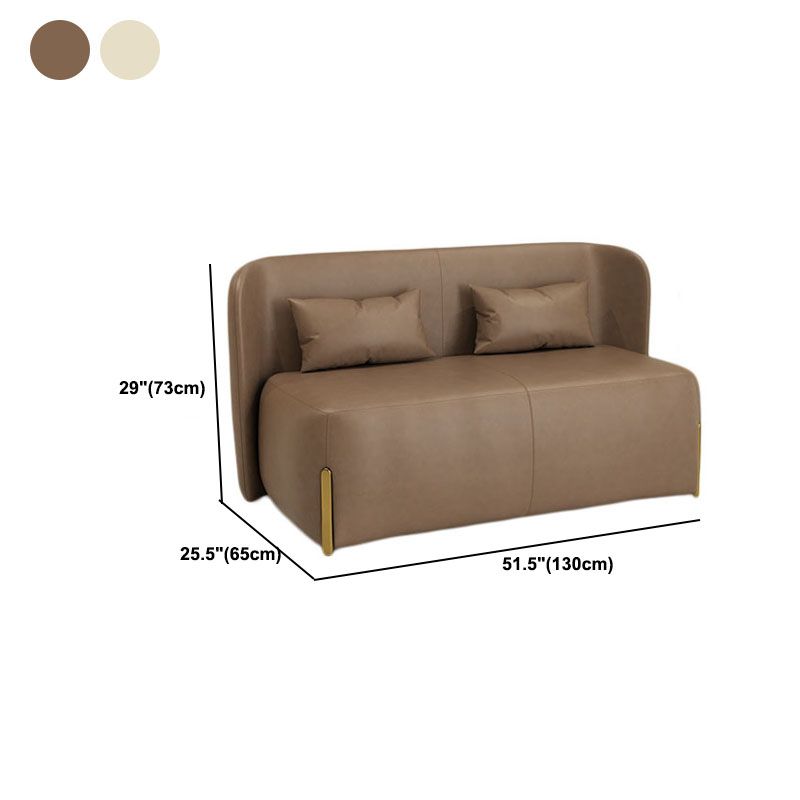 Faux Leather Sofa Armless Tight Back Loveseat for Living Room