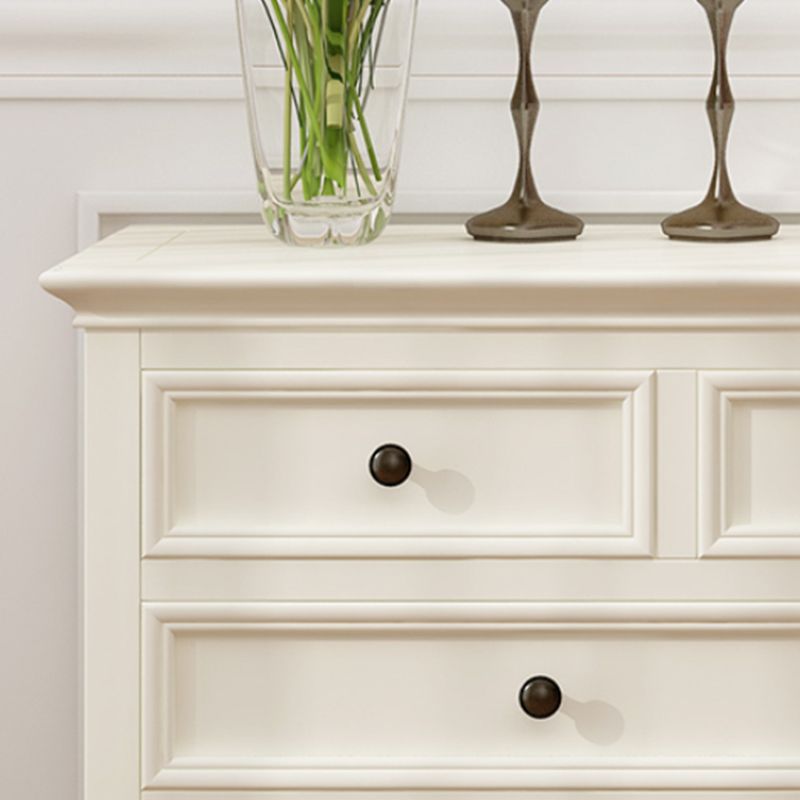 Scandinavian White Wooden Storage Chest Drawers Included for Home