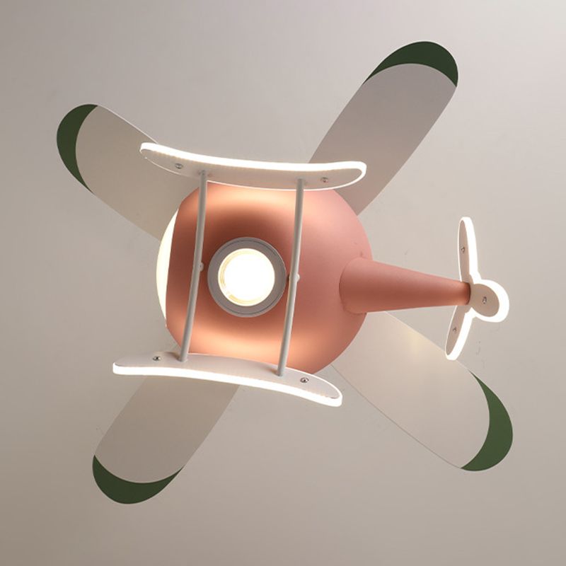 Nordic Ceiling Fan Light Fixture Creative LED Ceiling Lamp for Children's Bedroom