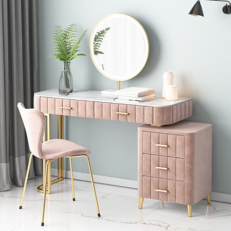 Modern Vanity Dressing Table Slate Top Vanity Makeup Table Set