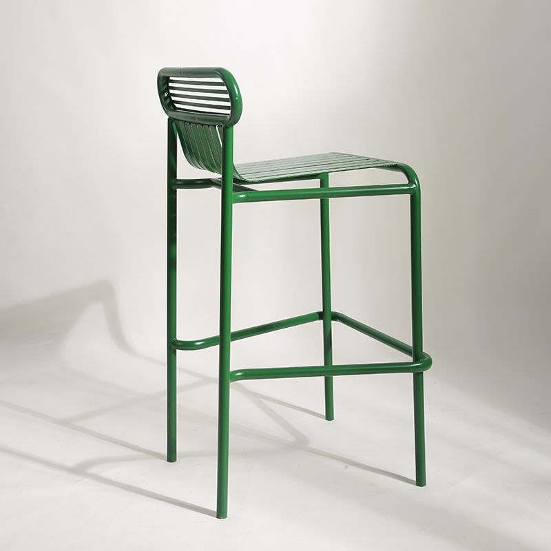 Metallic Finish Indoor Stools Industrial Style Metal Bar Stools