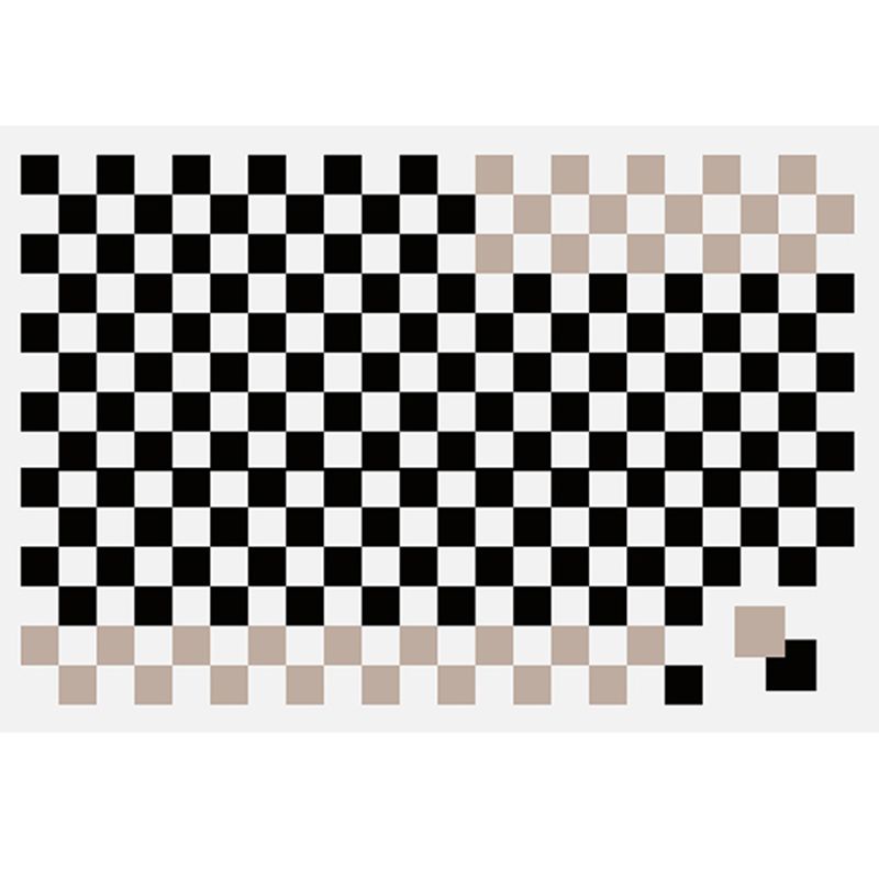 Simplicity Tartan Pattern Carpet Polyester Rug Stain Resistant Area Carpet for Home Decoration