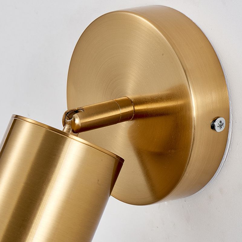 Single Golden/Black Contemporary Wall Mounted Sconce LED Iron Wall Light