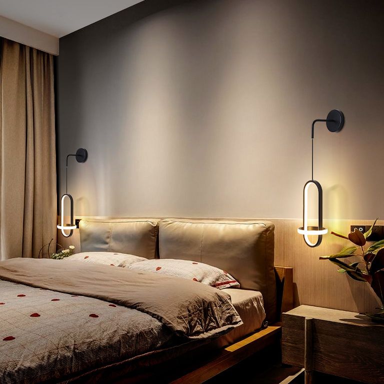 Ultramoderne ring wandbevestiging verlichting aluminium wand gemonteerd verlichtingsarmatuur voor woonkamer