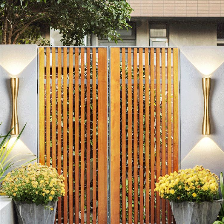 Geometrischer Schatten 2-Lights Wandleuchten moderner Metallmontageleuchte in Gold