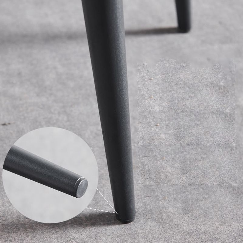 Chaise de salle à manger contemporaine en métal, chaise d'appoint en similicuir pour usage domestique (Ensemble de 2)