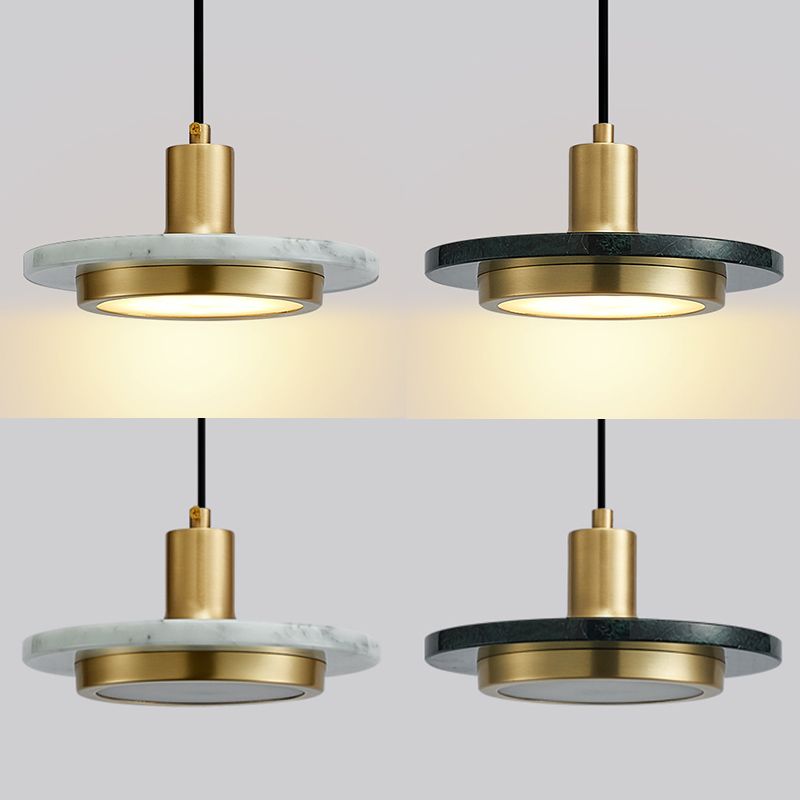 Disc Pendant Ceiling Light Contemporary Stone Hanging Ceiling Light for Dinning Room