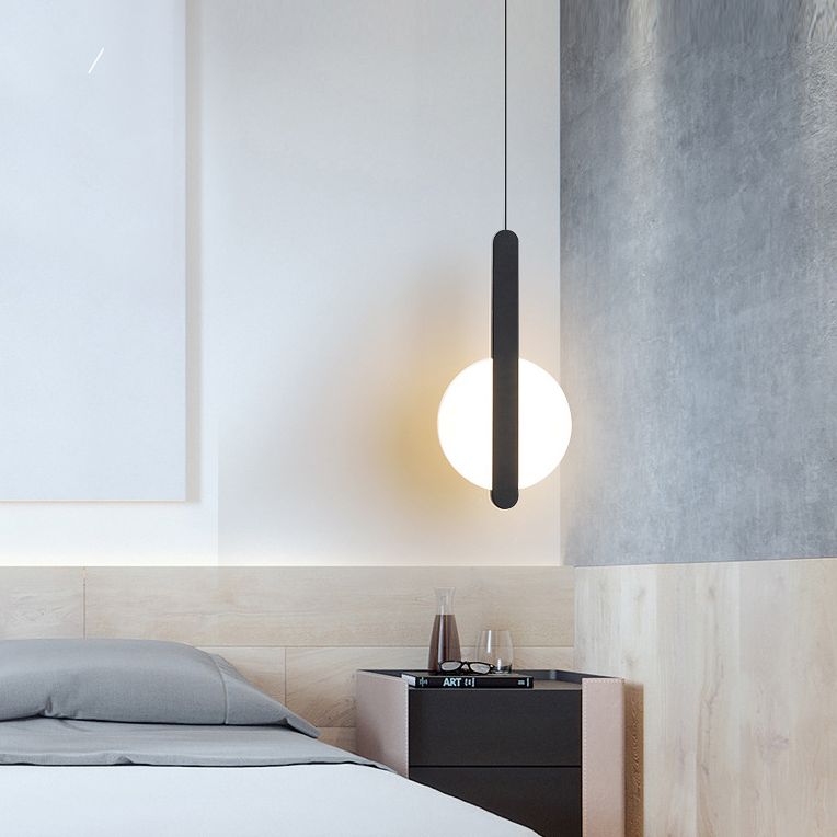 Round Shape LED Pendant Lamp Modern Minimalist Metal Hanging Lamp for Living Room