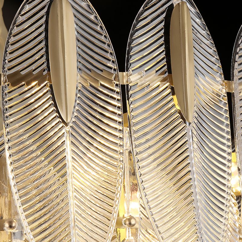 Estilo contemporáneo Luces colgantes de forma única Luces de lámpara de vidrio en oro