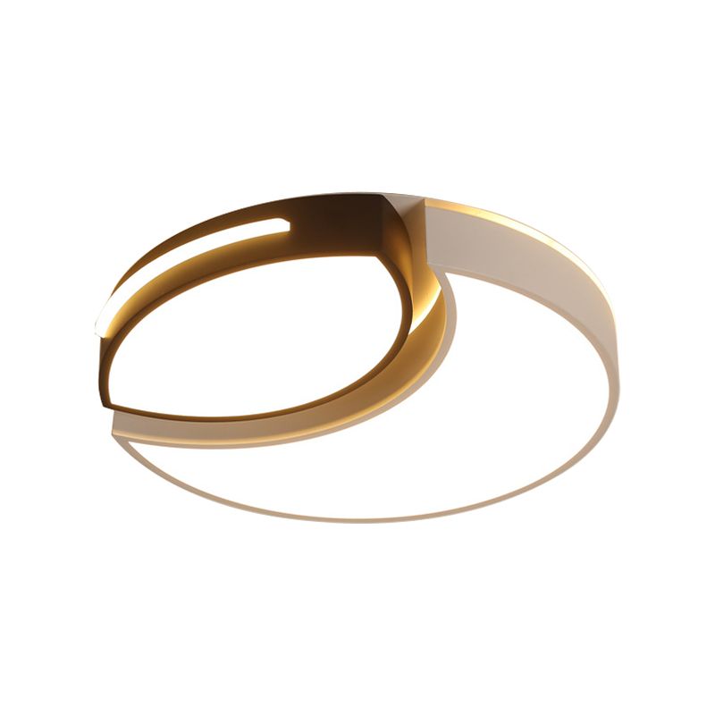 Plafonnier rond moderne en acrylique, 16/19.5/23.5 pouces, plafonniers uniques en blanc chaud/blanc pour l'intérieur