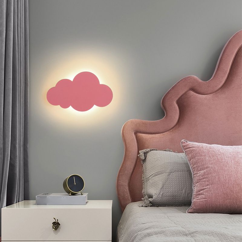 1-Light Cloud Sconce Light Kids Metal Sconce Light Fixture for Bedroom