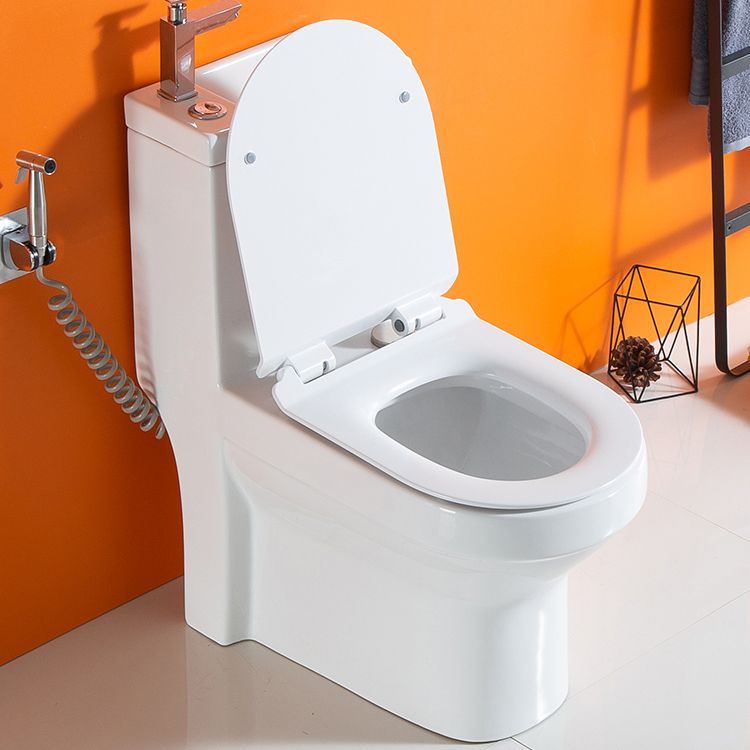 Modern Floor Mount Toilet Bowl Elong Toilet with Seat for Bathroom