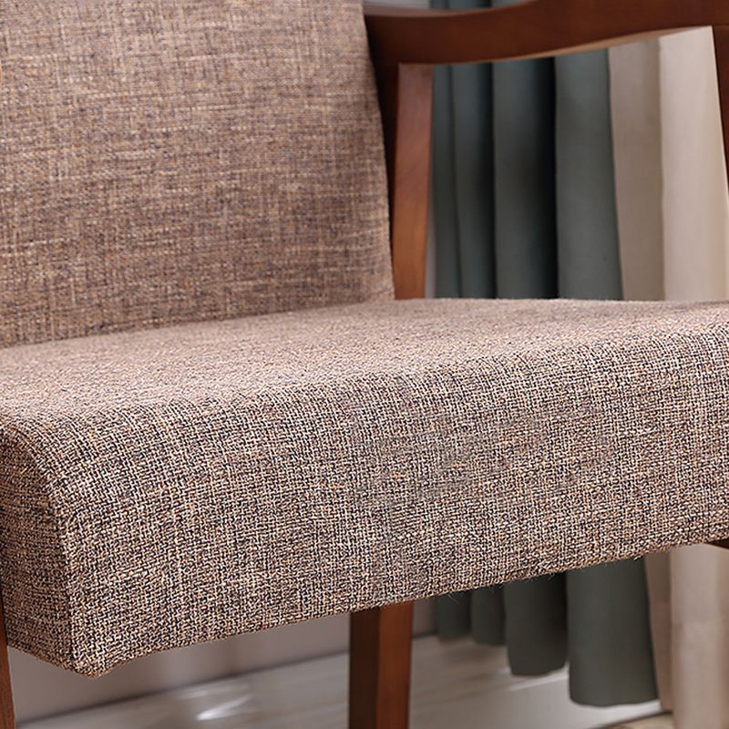 Mid-century Modern Style Fabric Arms Included Accent Armchair
