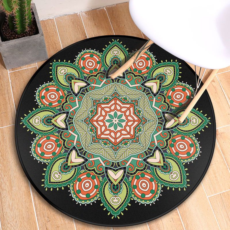 Tapis d'intérieur Mandala Tribal, multicolore, marocain, synthétique, antidérapant, résistant aux taches, adapté aux animaux de compagnie, pour chambre