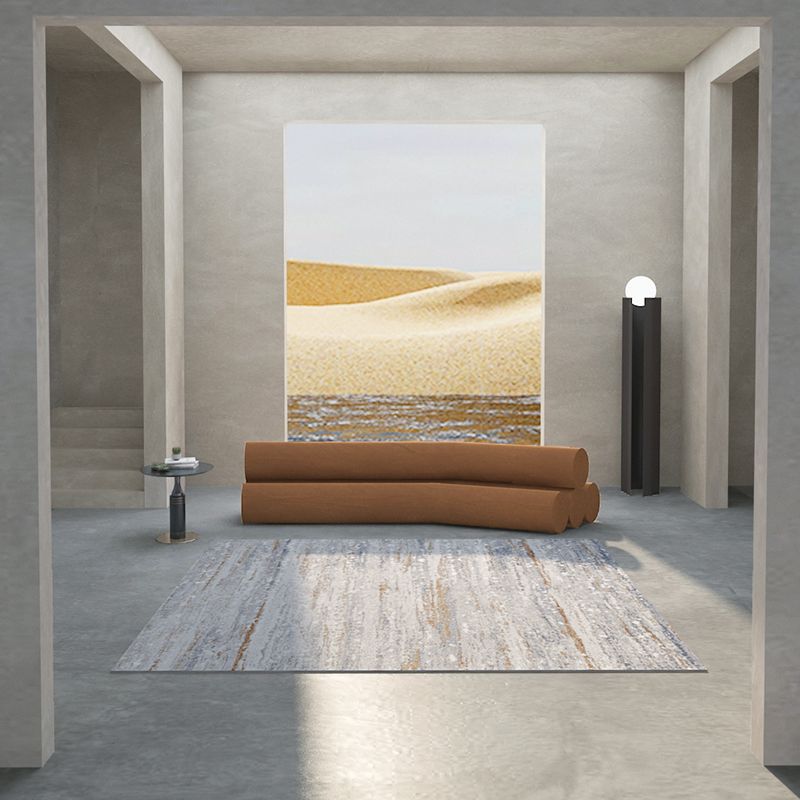 Grey Modern Rug Blending Graphic Rug Non-Slip Backing Rug for Drawing Room