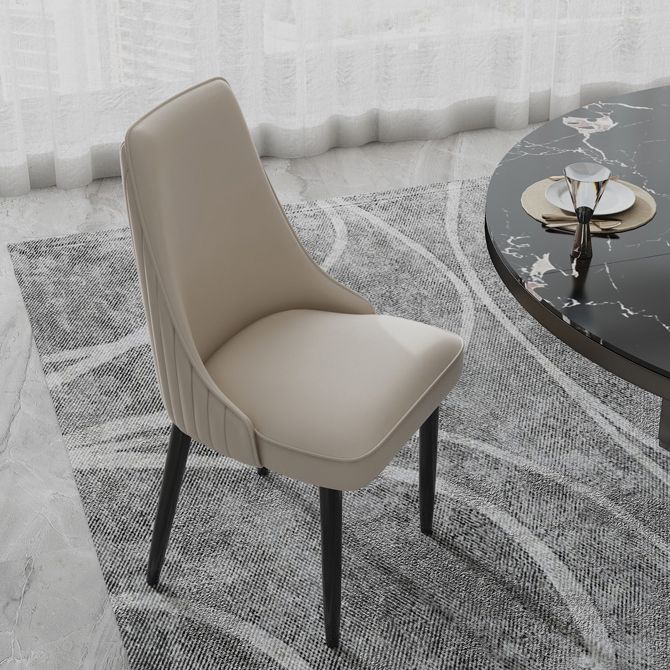 Faux Leather Dining Chair Parsons Home Arm Dining Side Chair