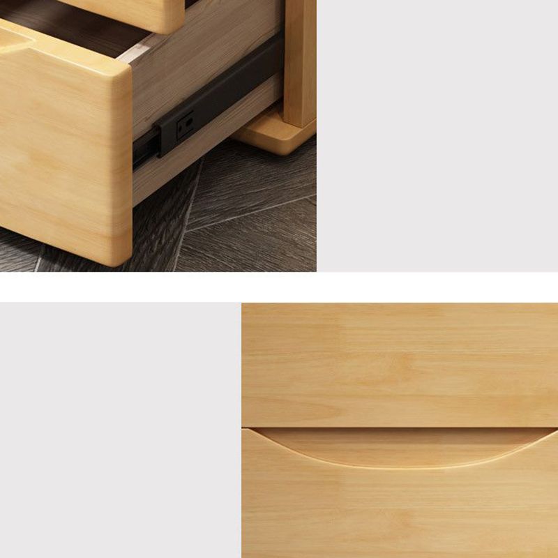 3 Drawers Contemporary Accent Table Nightstand Antique Finish Nightstand