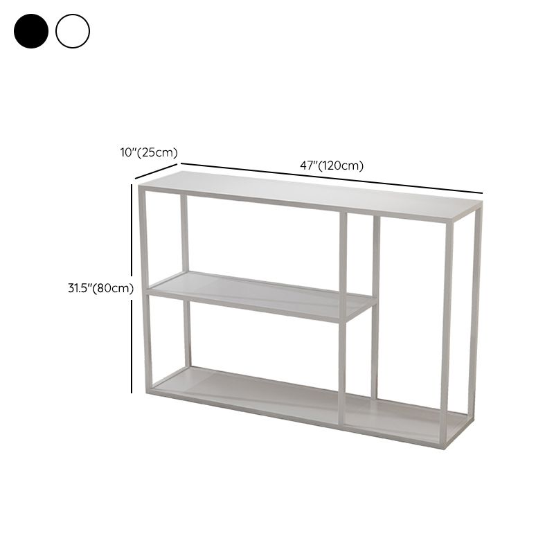 Modern Rectangle Console Accent Table Antique Finish Console Sofa Table in Metal