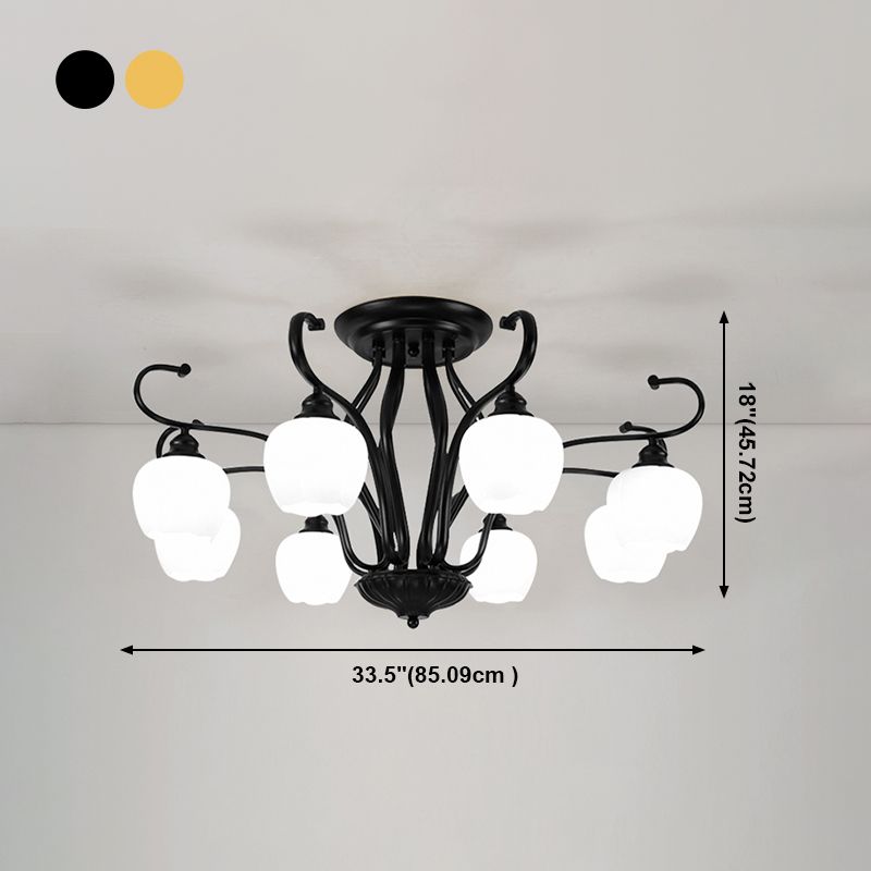 Esfera decorativa Flush Lighting Lights Lights de montura de vidrio para sala de estar