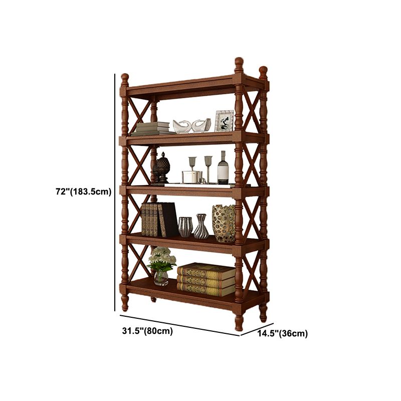 Scandinavian Study Room Bookshelf Solid Wood Etagere Bookcase