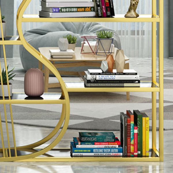 Glam Open Bookcase Bookshelf Shelves Included Bookcase with Rectangular Shelves 10.6" Wide