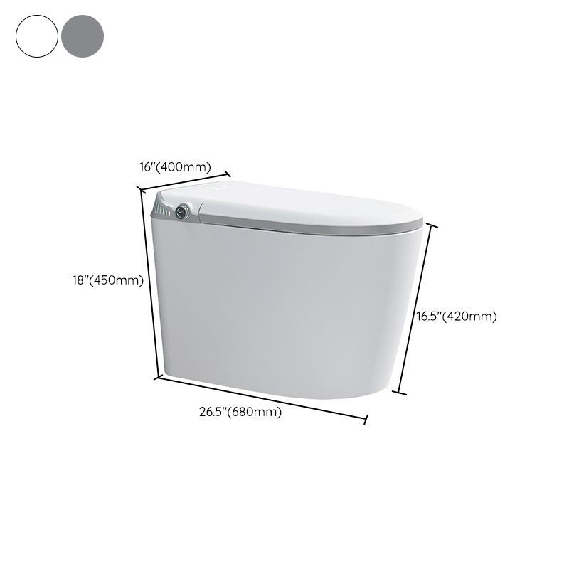 Contemporary One Piece Flush Toilet White Toilet for Bathroom