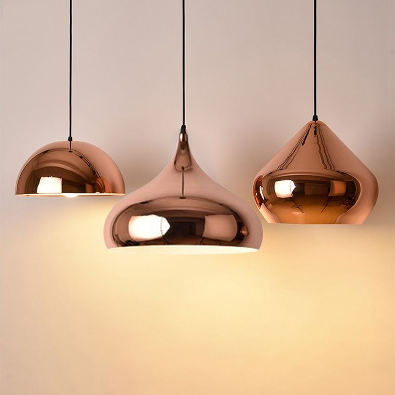 Eenvoud gearceerde hangende plafondlicht metalen eetkamer in de verlichting hanger in roségoud