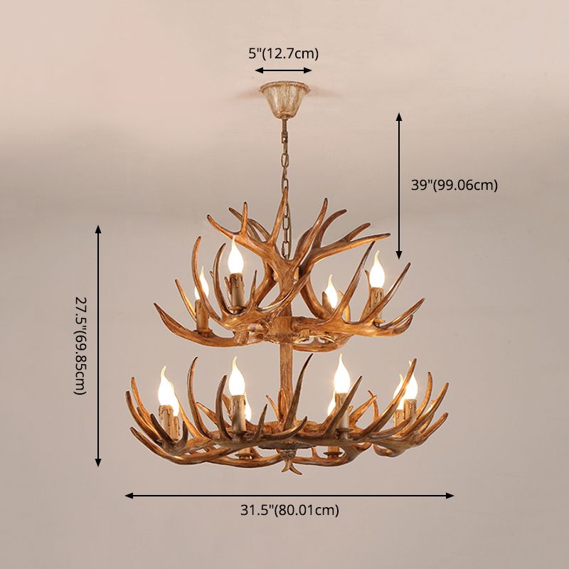 Chandelier Pendant Light Traditional Metal Candle-Style Chandelier Lighting Fixture