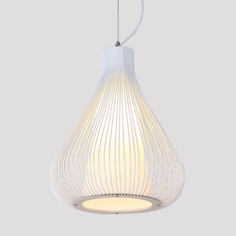 Onion Shape Hanging Pendant Light Modern Style Metal Pendant Lighting Fixture for Dinning Room