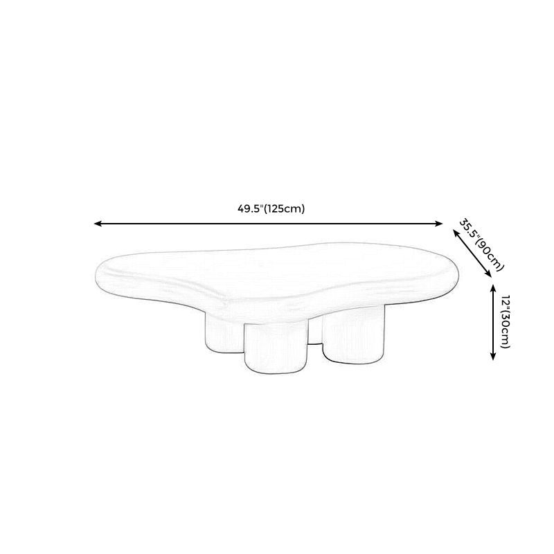 White/black Four Legs Coffee Table Plastic Cocktail Table for Living Room