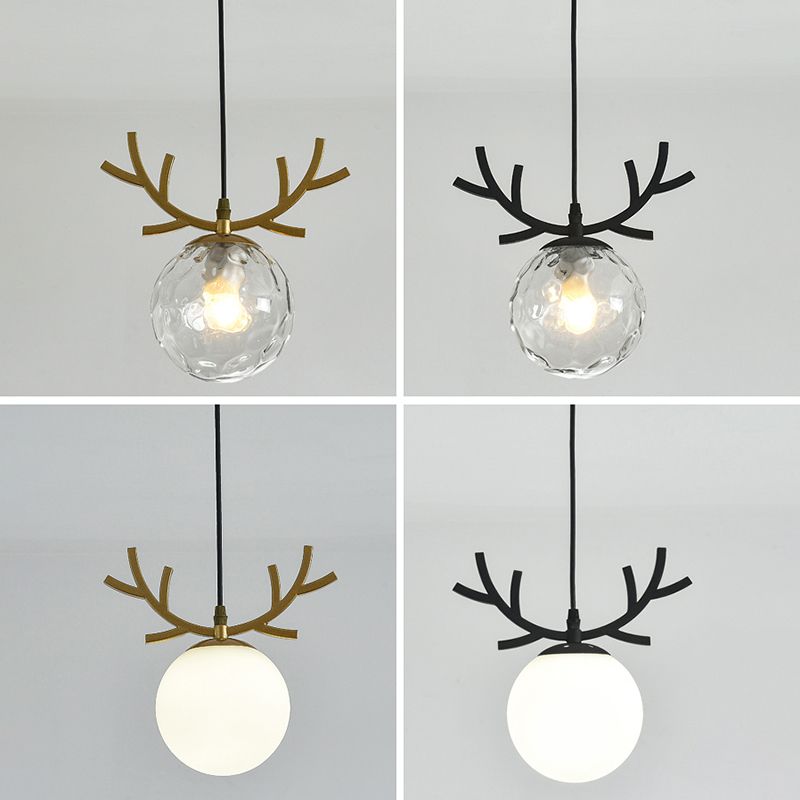 Sphärische Restaurant Anhänger Beleuchtung Glas 1 Licht moderner Stilhängeleuchte