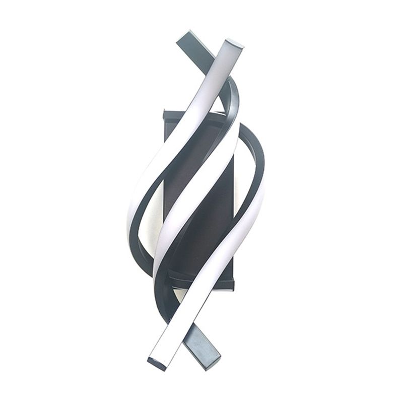 Modern Black / White Bathroom Vanity Light LED Metal Bath Bar