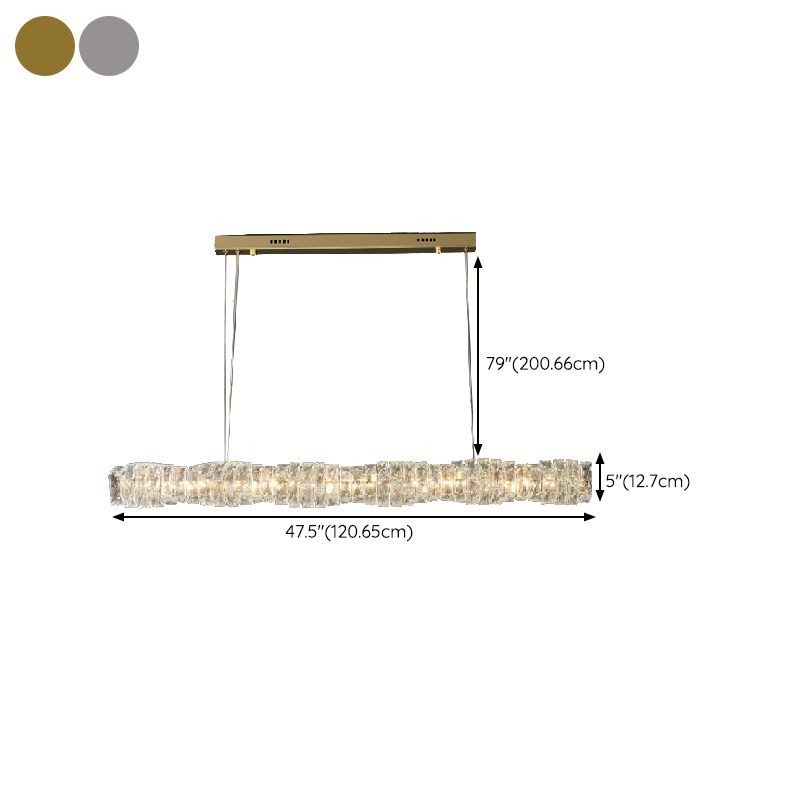 Single Modernism Chrome/Golden Ceiling Light LED Crystal Kitchen Island Lighting for Foyer