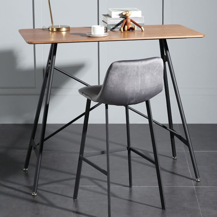 Modern Living Room Rectangle Wooden Trestle Bar Dining Table