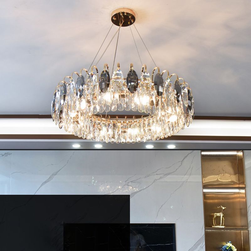 Moderni lampadari circolari luci il lampadario cristallino di illuminazione per soggiorno